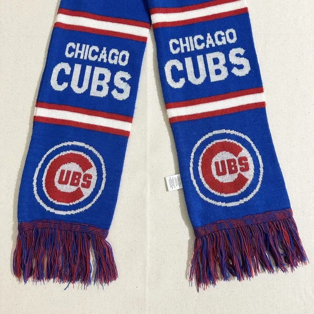 MLB Chicago Cubs Forever Collectibles Scarf Over 60” Long-Red-White-Blue
